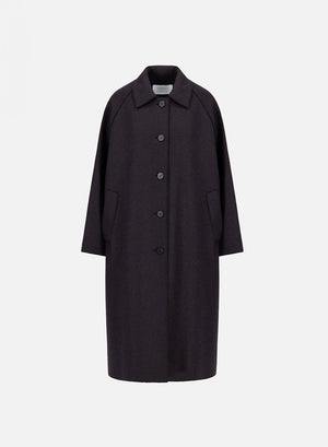 Balmacaan patterned in cashmere blend