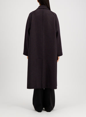 Balmacaan patterned in cashmere blend