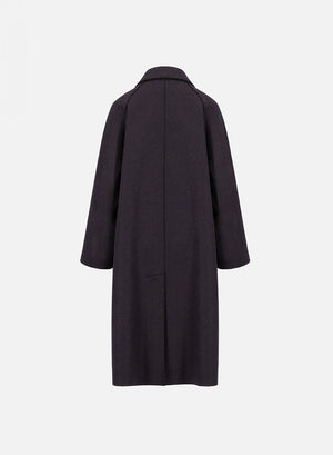 Balmacaan patterned in cashmere blend
