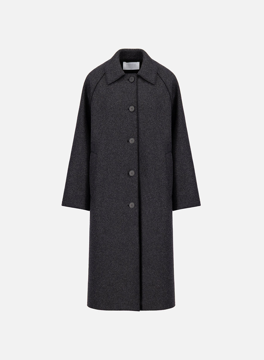 Balmacaan patterned in cashmere blend