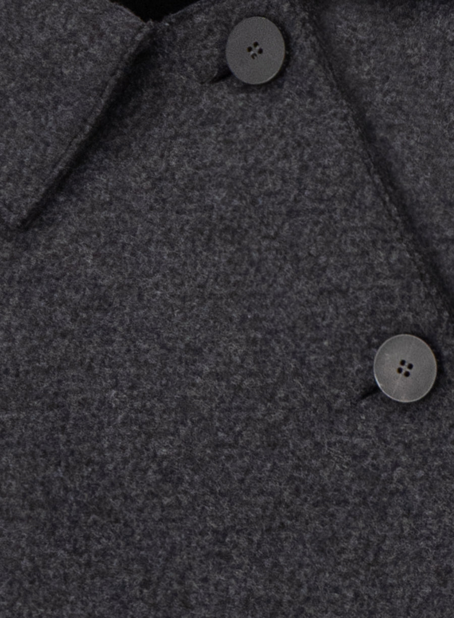 Balmacaan patterned in cashmere blend