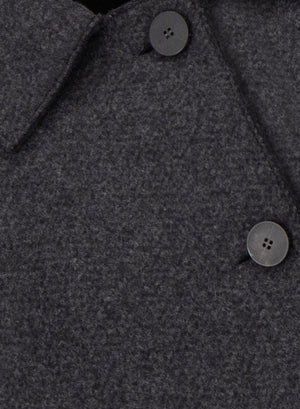 Balmacaan patterned in cashmere blend