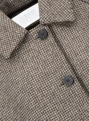 Balmacaan patterned in cashmere blend