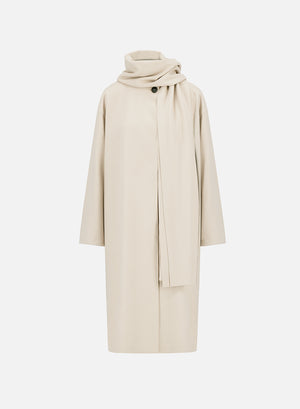 Scarf coat cashmere blend