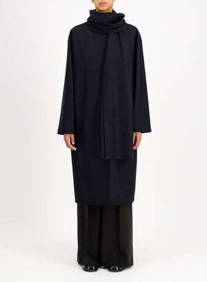 Scarf coat in cashmere blend