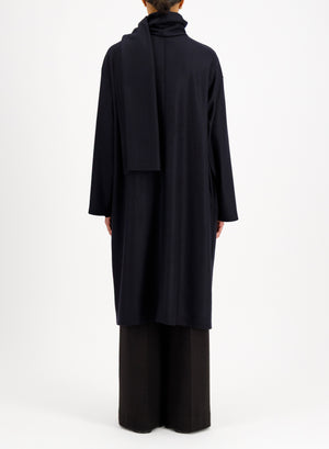 Scarf coat in cashmere blend