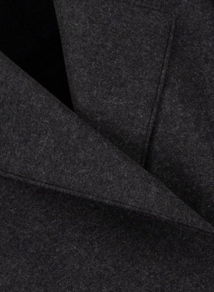 Long oversized coat in pressed wool