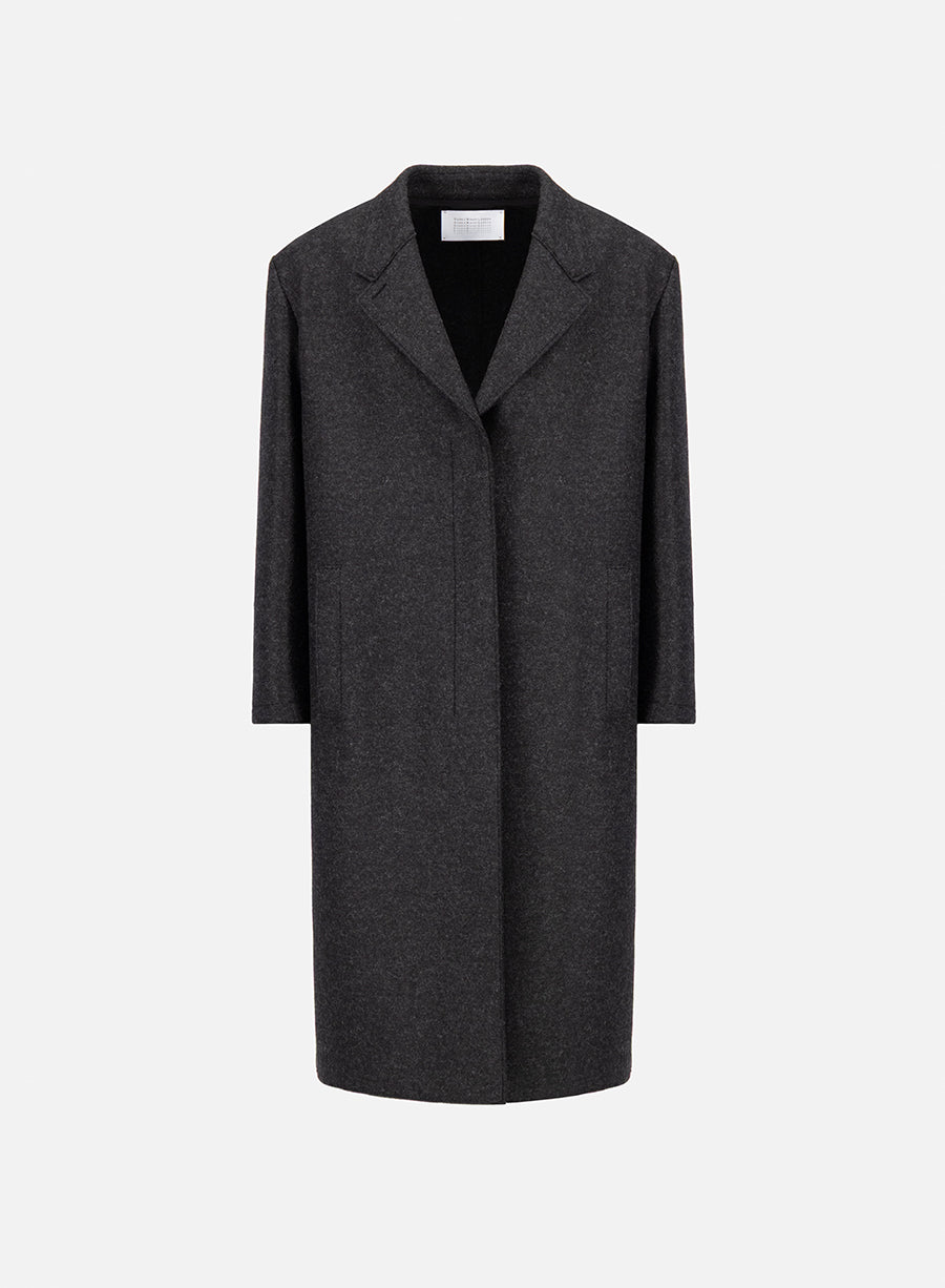 Grandad coat pressed wool