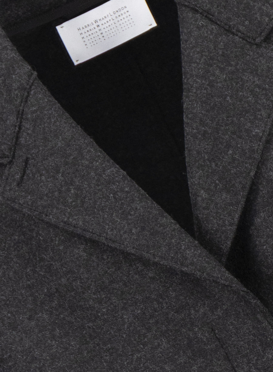 Grandad coat pressed wool