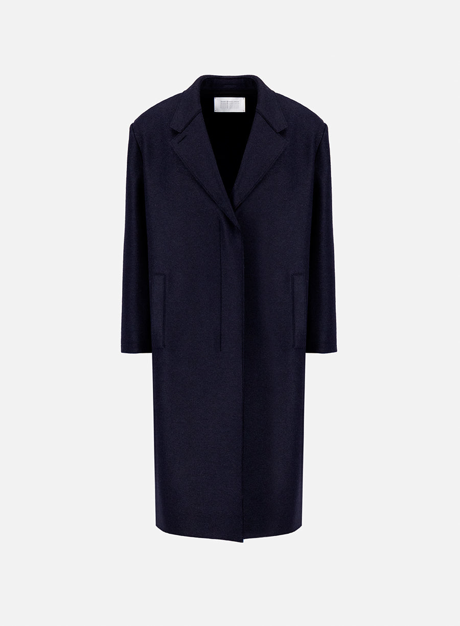 Grandad coat pressed wool