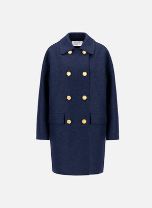 Mac coat in pressed wool