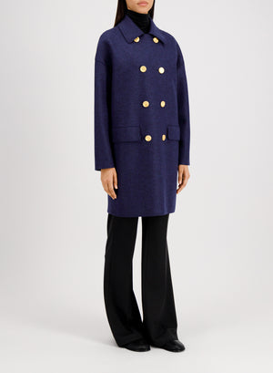 Mac coat in pressed wool