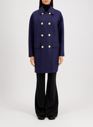 Mac coat in pressed wool