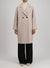 Dropped shoulder coat pressed wool
