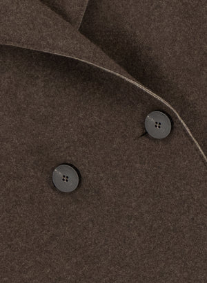 Dropped shoulder coat in double crafted with Loro Piana fabric