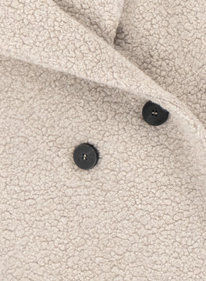 Dropped shoulder coat in bouclé