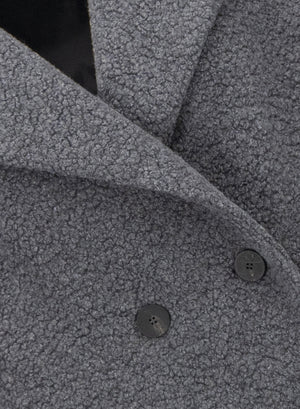 Dropped shoulder coat in bouclé
