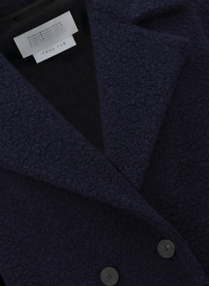 Dropped shoulder coat in bouclé