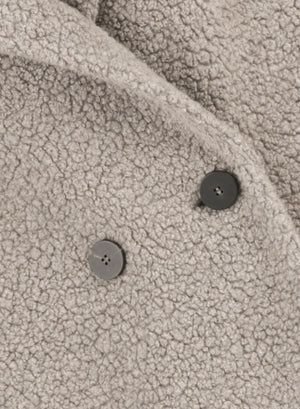 Dropped shoulder coat in bouclé