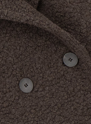 Dropped shoulder coat bouclé