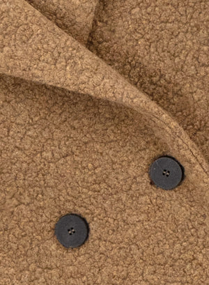 Dropped shoulder coat in bouclé
