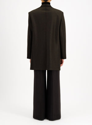 Oversized coat in pressed wool