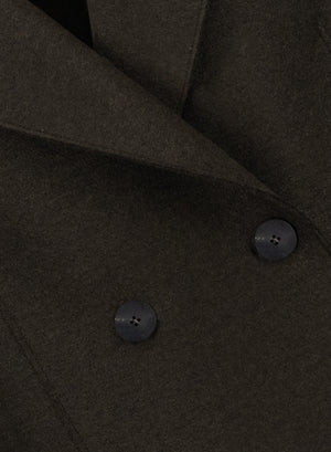 Oversized coat in pressed wool