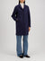 Button up boxy coat pressed wool