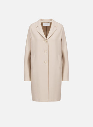 Boxy coat light pressed wool