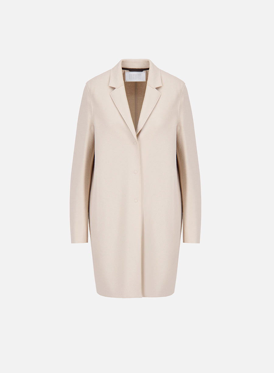 Cocoon coat pressed wool