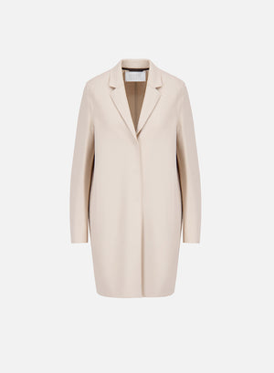 Cocoon coat pressed wool