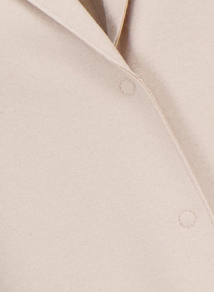 Cocoon coat in pressed wool