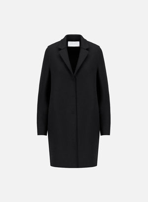 Cocoon coat in pressed wool