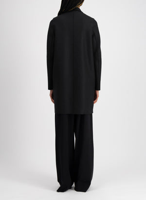 Cocoon coat in pressed wool
