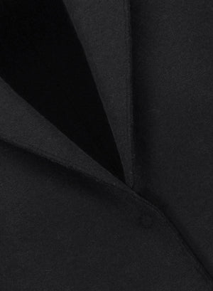 Cocoon coat in pressed wool