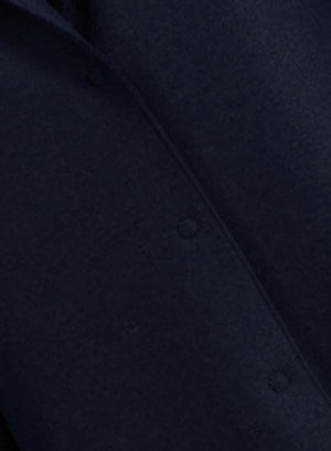 Cocoon coat in pressed wool