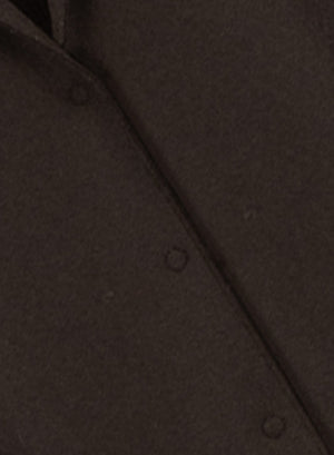 Cocoon coat in pressed wool