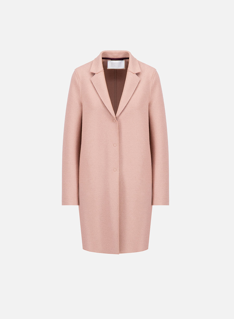 Cocoon coat pressed wool