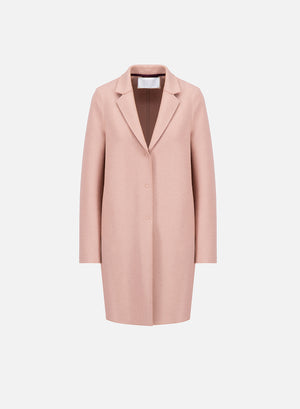 Cocoon coat pressed wool