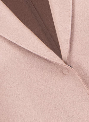 Cocoon coat pressed wool