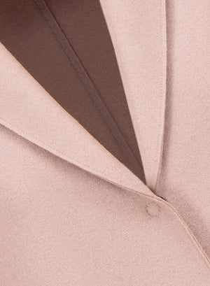 Cocoon coat in pressed wool