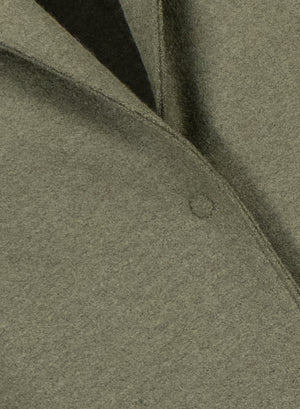 Cocoon coat in pressed wool