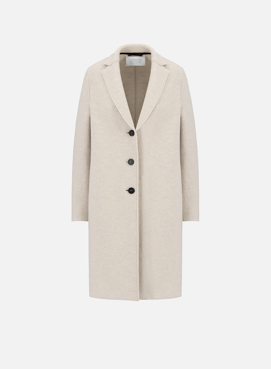 Overcoat in boiled wool