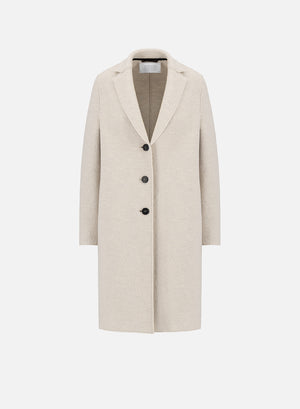 Overcoat in boiled wool