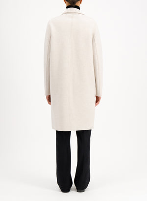 Overcoat in boiled wool