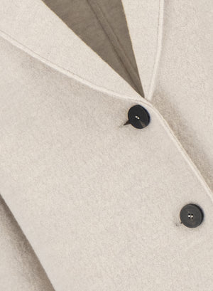 Overcoat in boiled wool