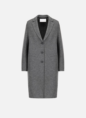 Overcoat in pressed wool