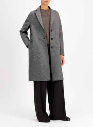 Overcoat in pressed wool