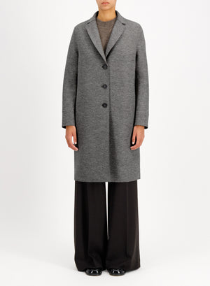 Overcoat in pressed wool