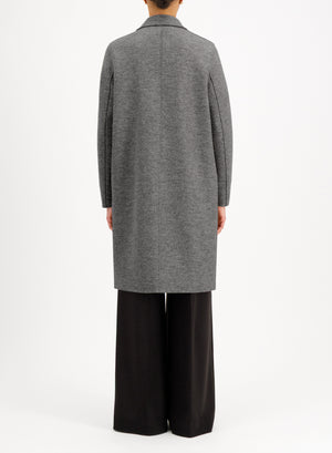 Overcoat in pressed wool